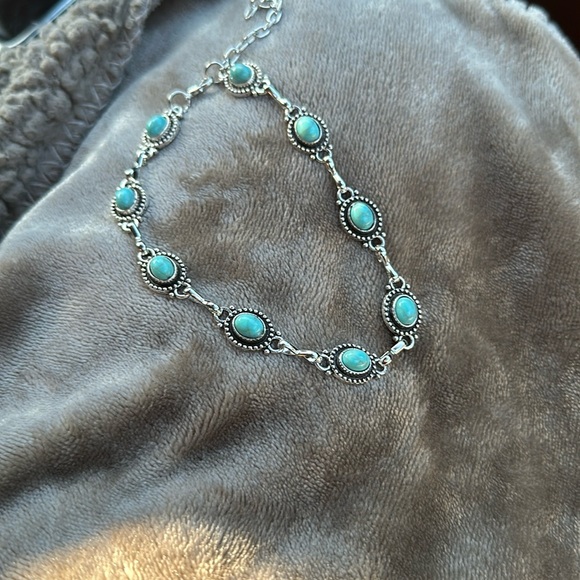 Ethnic Anklet Metal Alloy Turquoise Foot Ornament Women Girls Multilayer Beads - Picture 2 of 7